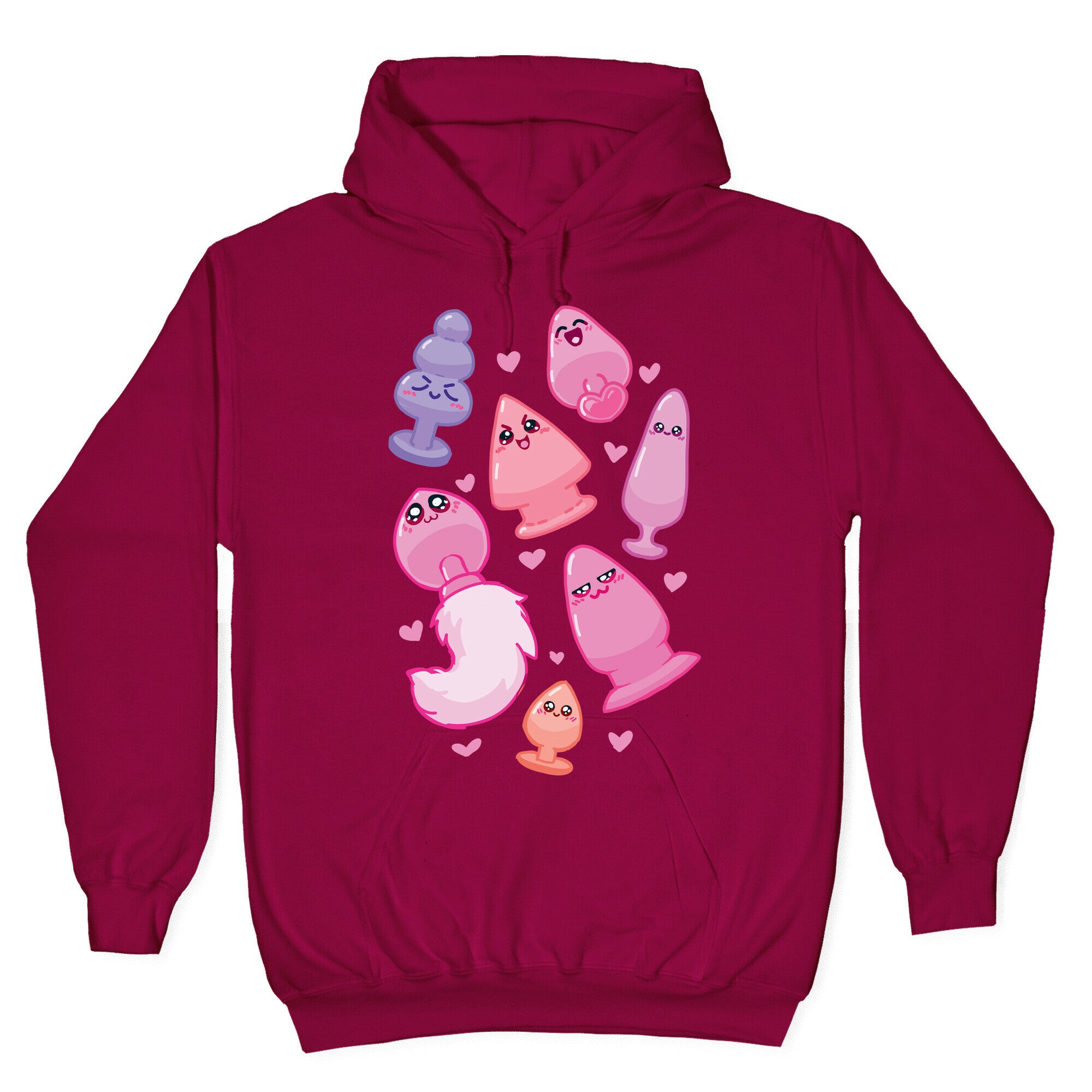 Kawaii Buttplug Pattern Hoodie